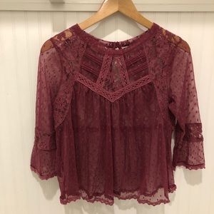 FREE PEOPLE Lace Top szXS/S